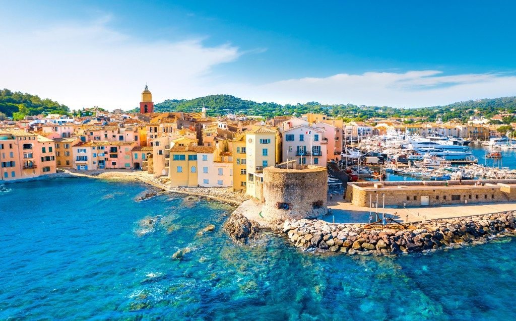 The harbour and old town at Cavalaire-sur-Mer